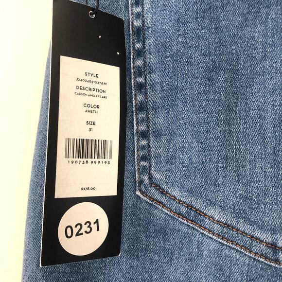 Veronica Beard Womens Carson Ankle Flare High Rise Jeans Blue Size 31 NWT - Picture 11 of 12